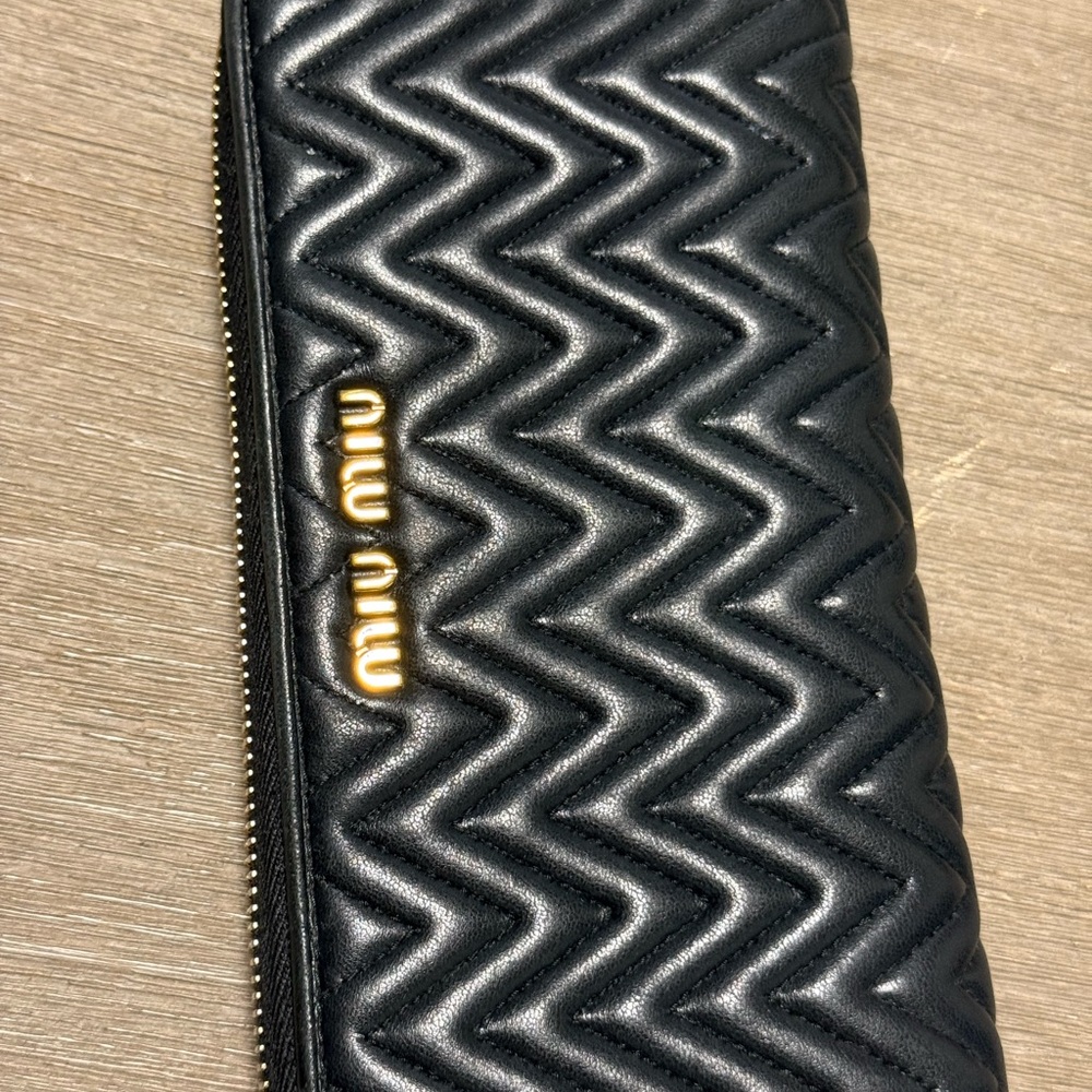 Miu Miu Black Quilted Wallet